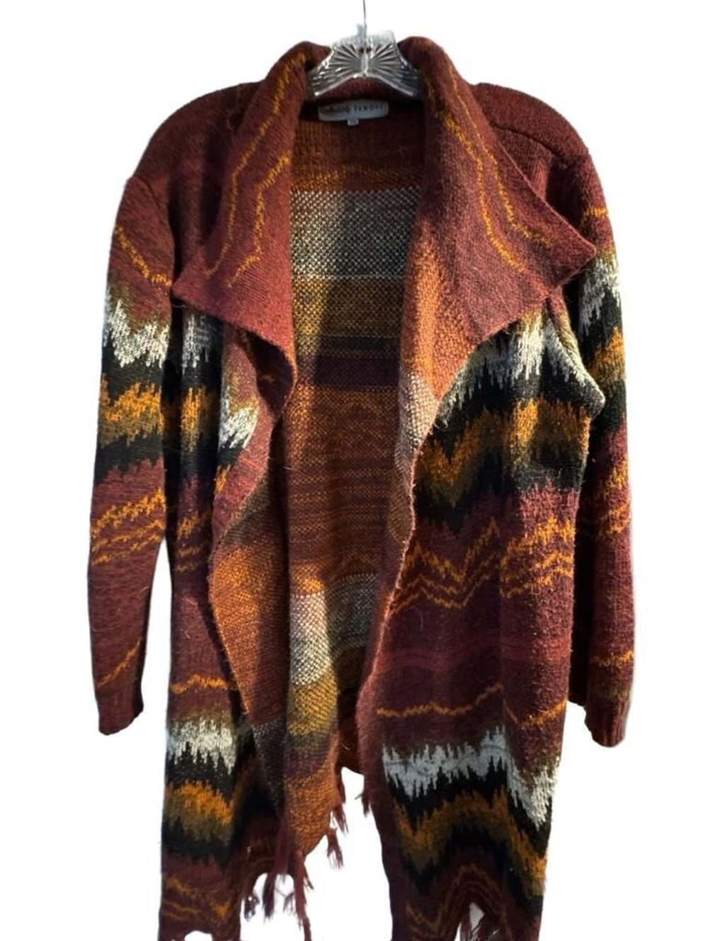 Absolutely Famous Chevron Pattern Cardigan size 2x. Jaquard